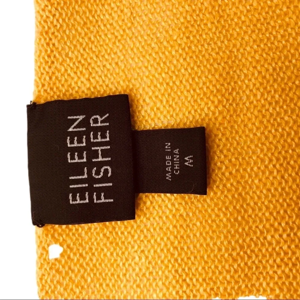 Eileen Fisher yellow sweater. Size Medium. Linen - Picture 3 of 4